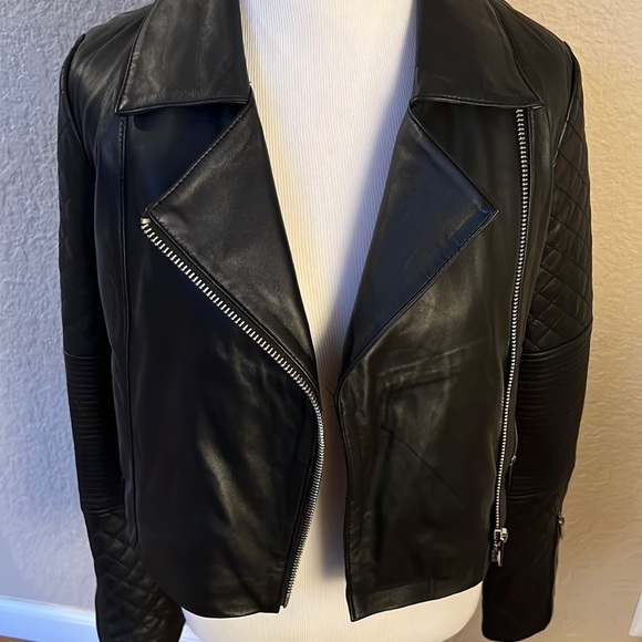 NWOT Cusp Black Leather Jacket Size XS! - Picture 3 of 9